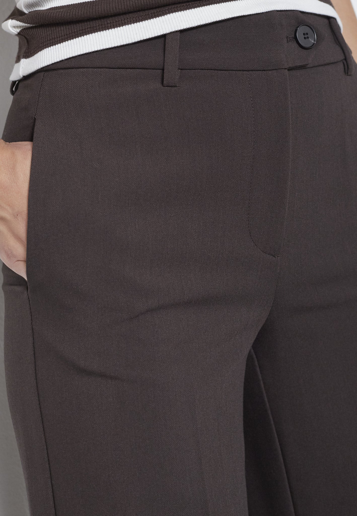 CO´ COUTURE Vola Wide Pant Dark Brown - Farmor Ingvarda