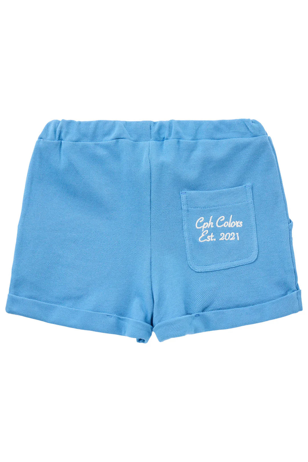 COPENHAGEN COLORS Pique Shorts m/brett Lyseblå - Farmor Ingvarda