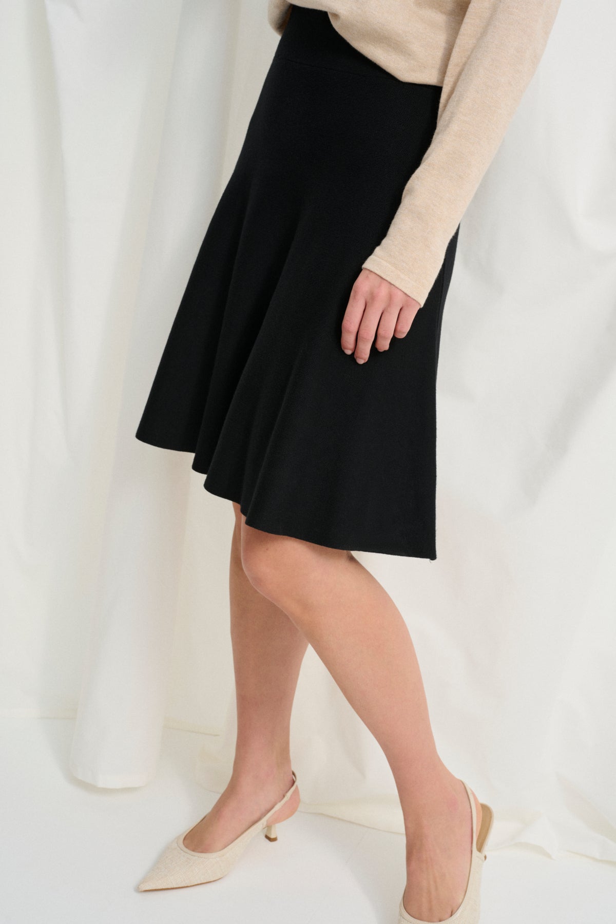 CULTURE Annemarie Skirt Sort - Farmor Ingvarda