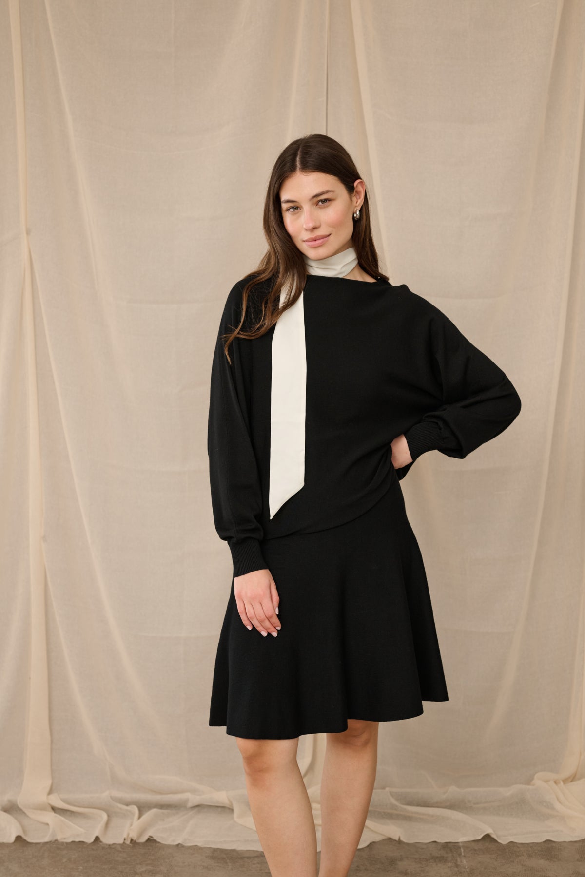 CULTURE Annemarie Skirt Sort - Farmor Ingvarda