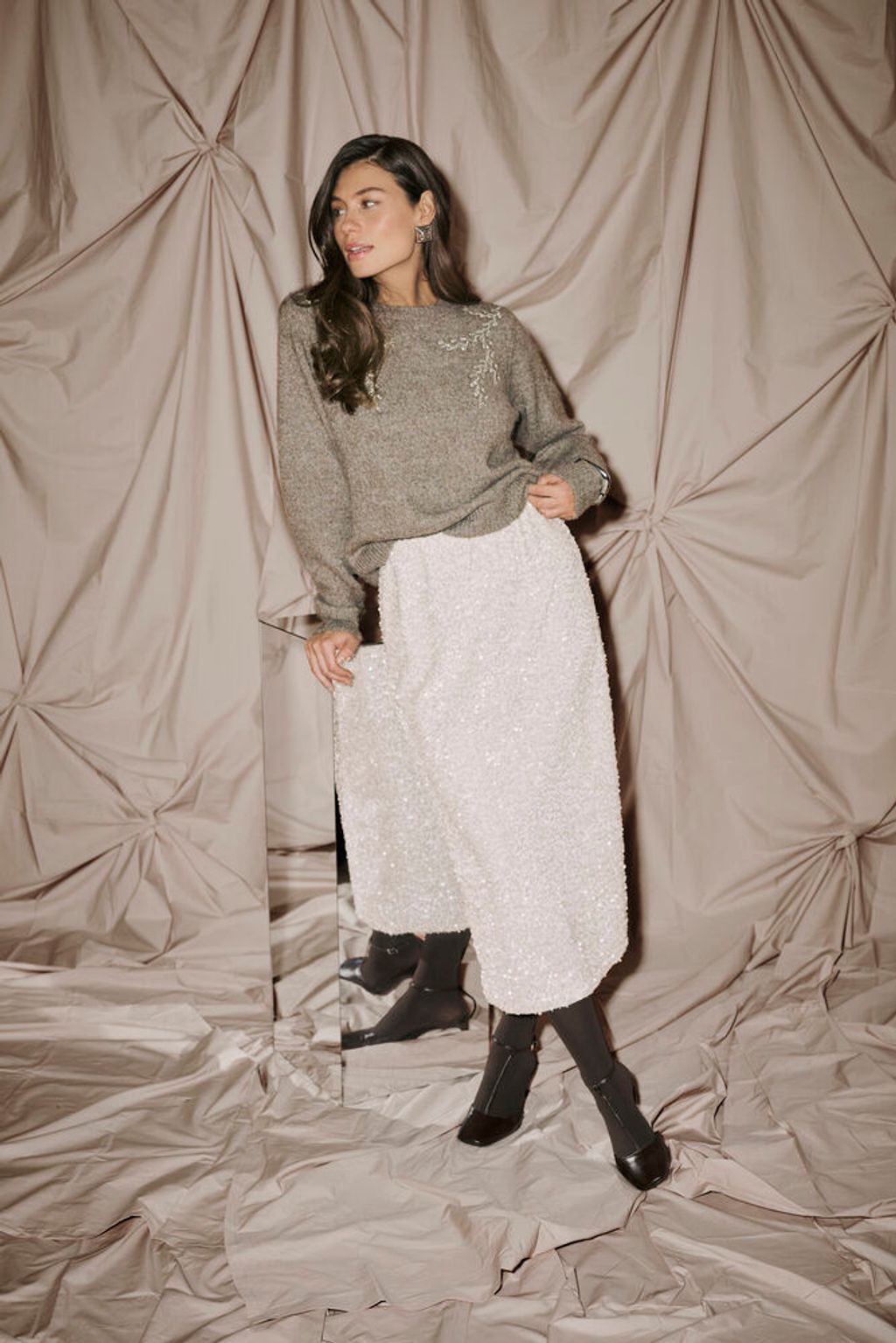 CULTURE Nali Skirt White - Farmor Ingvarda