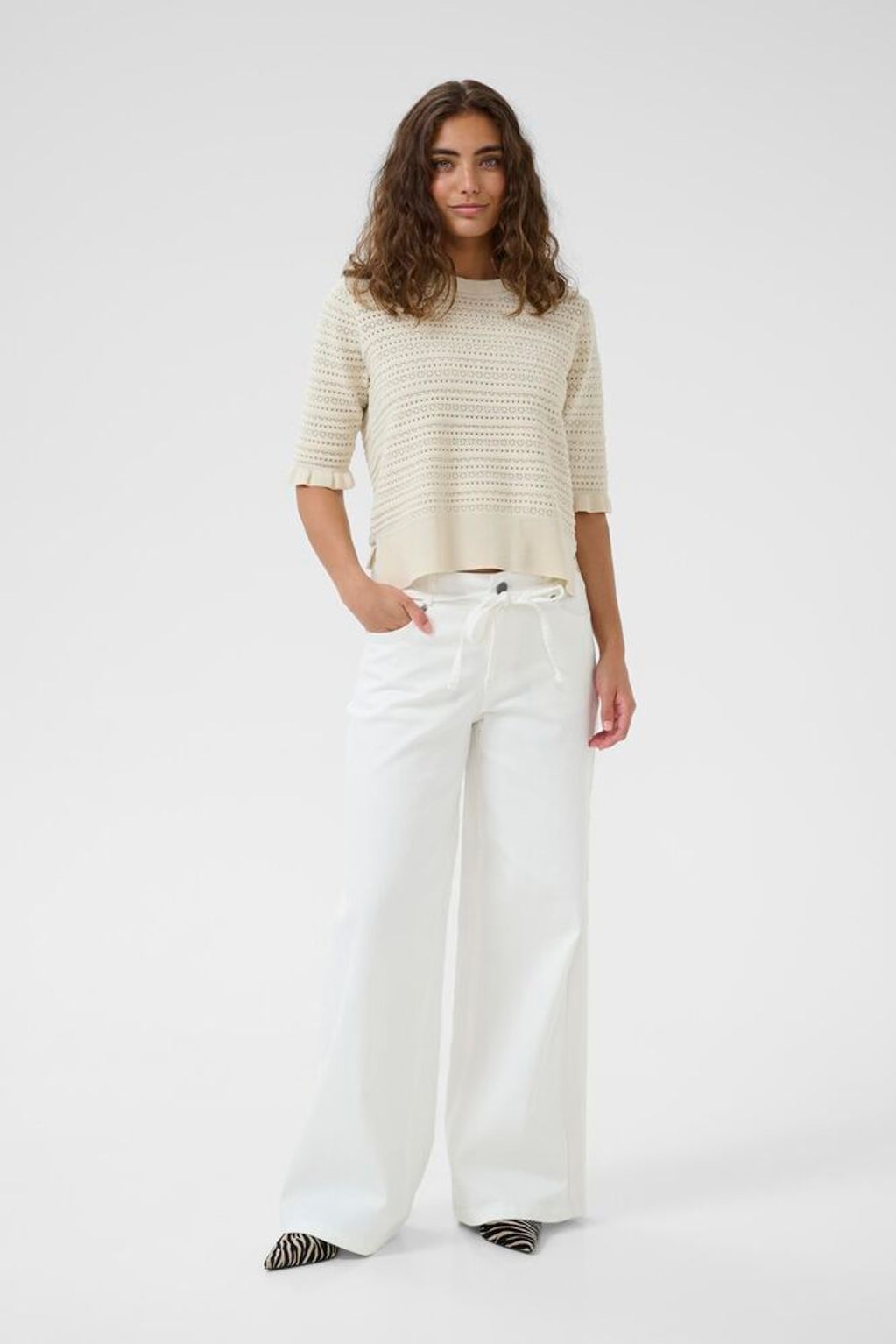 CULTURE Tali Ami Jeans White - Farmor Ingvarda