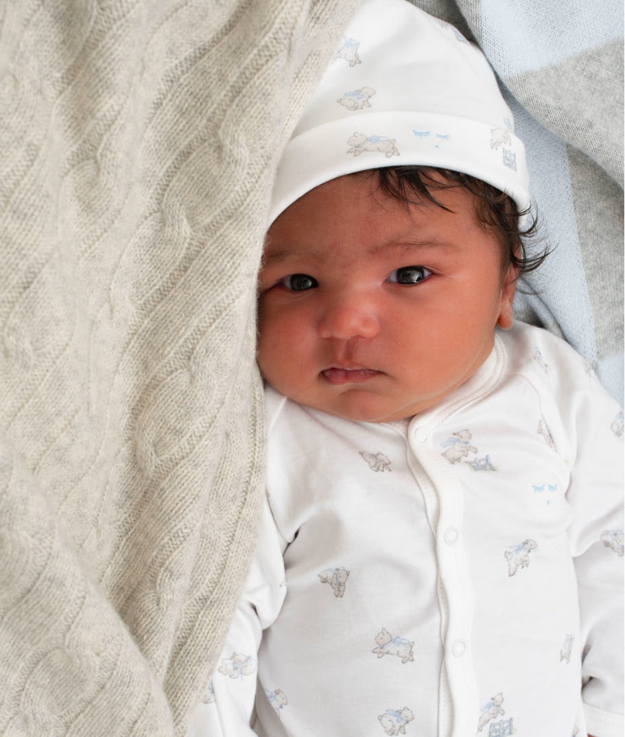 LIVLY Counting Sheep Simplicity Footie Hvit/Blå