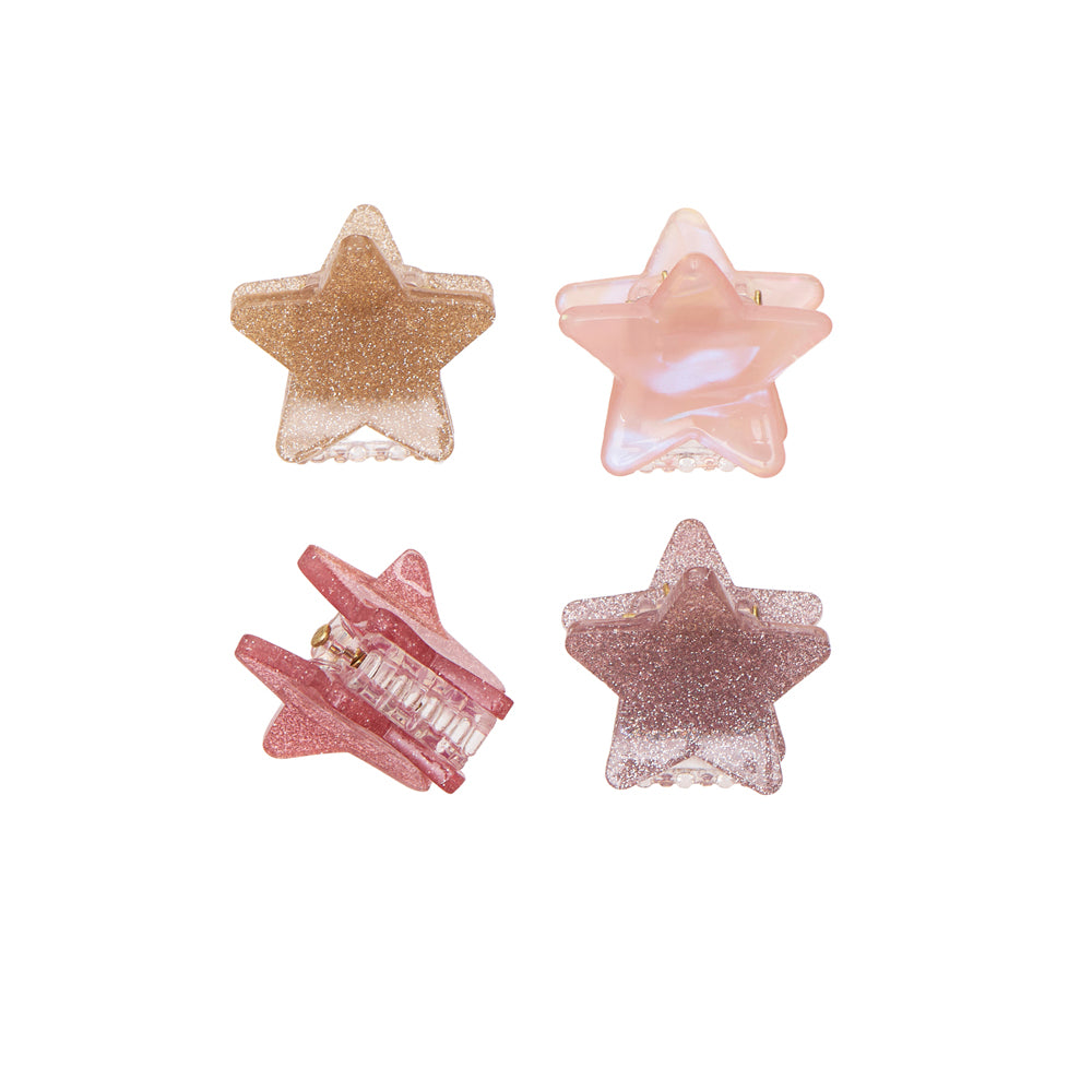 ROCKAHULA Kids Shimmer Stars Claw Clip 4pk