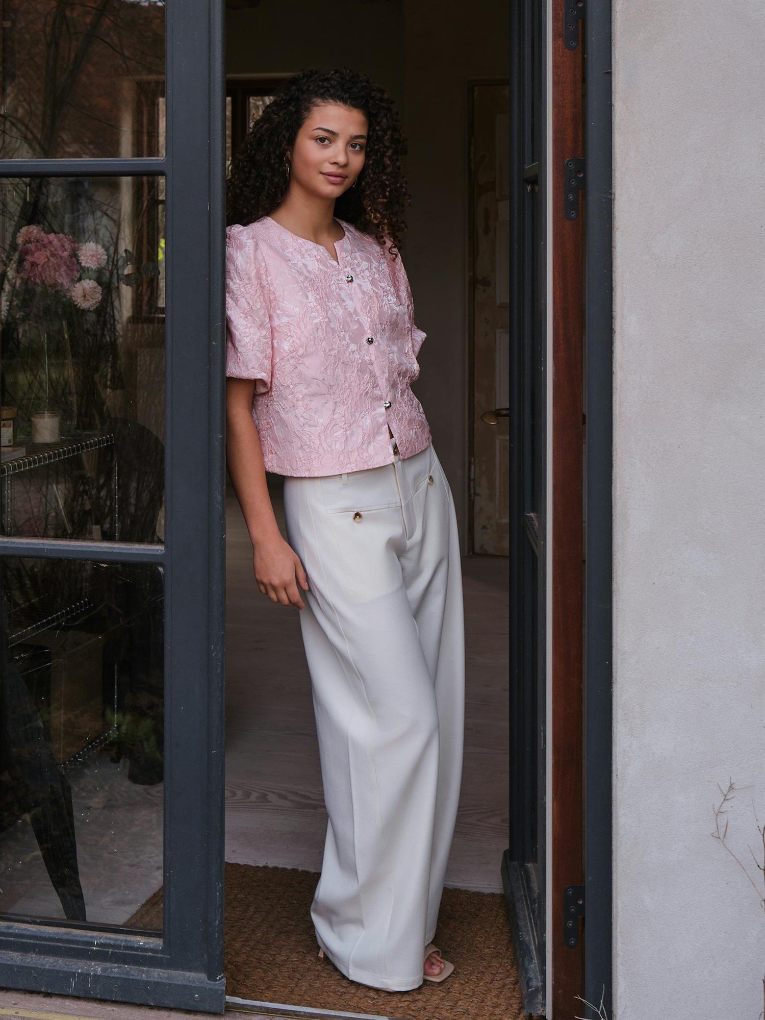 NEO NOIR Aisa Soft Brocade Blouse - Farmor Ingvarda