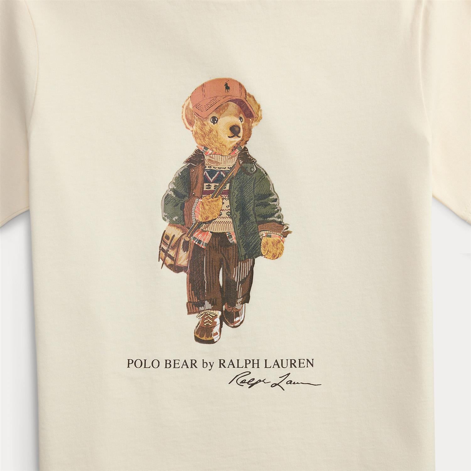 RALPH LAUREN 8-16År Polo Bear T-skjorte Krem