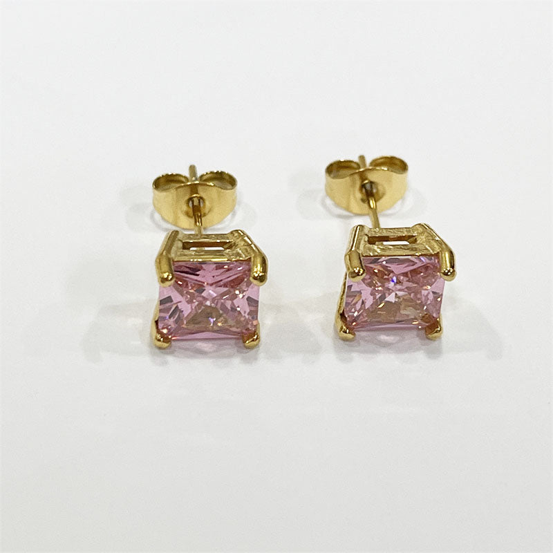 ENDLESS Lux Crystal Earrings Rosa/Gull