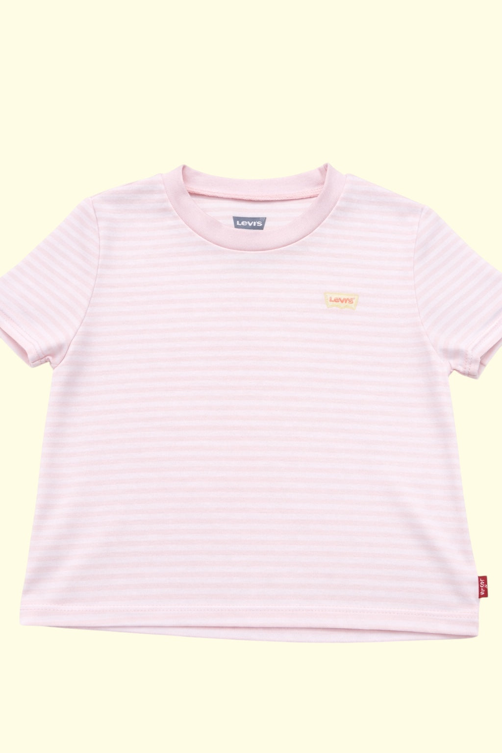 LEVIS 0-3ÅR T-skjorte Lys Rosa Stripet - Farmor Ingvarda