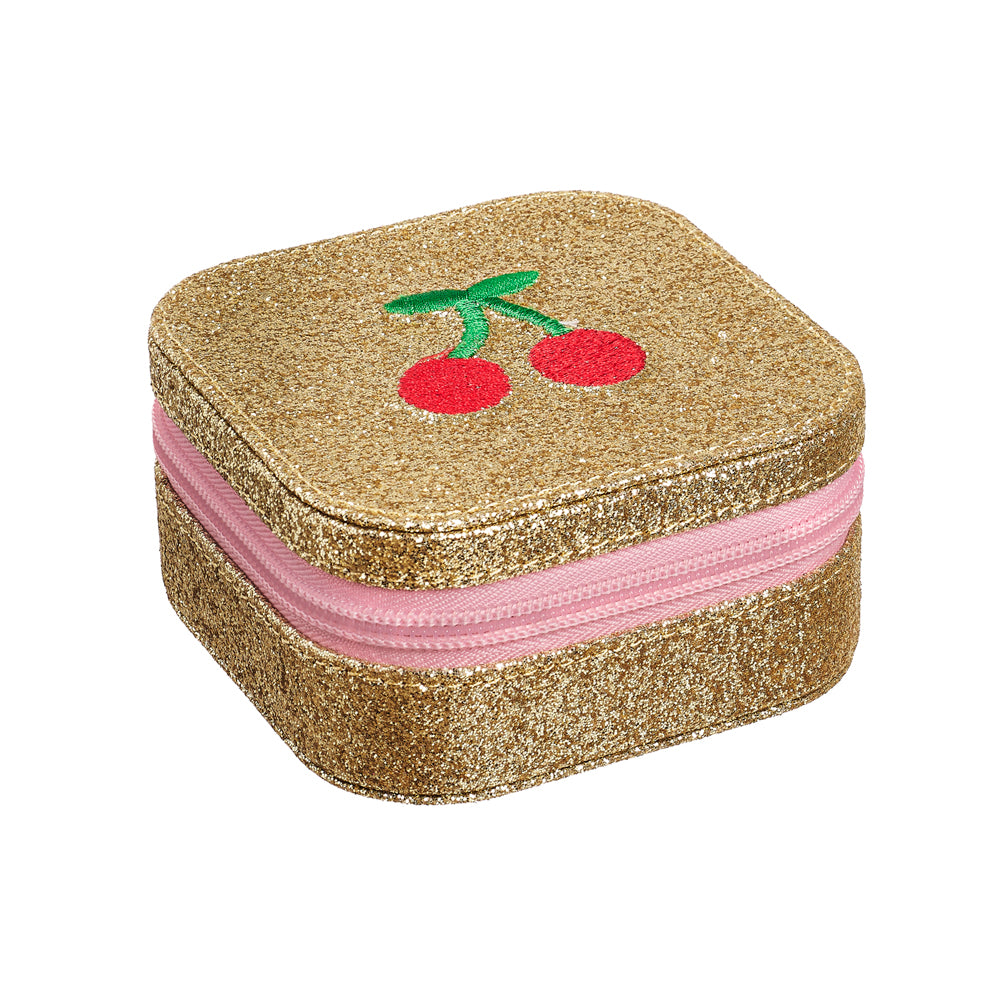 ROCKAHULA Kids Cherry Dreans Glitter Square Jewellery Box,Gull