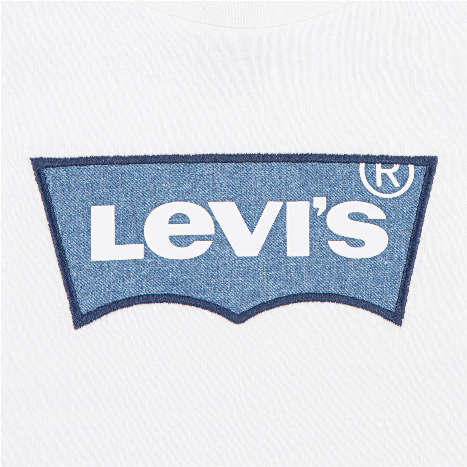 LEVIS 4-14ÅR T-skjorte m/stor logo Hvit/Blå