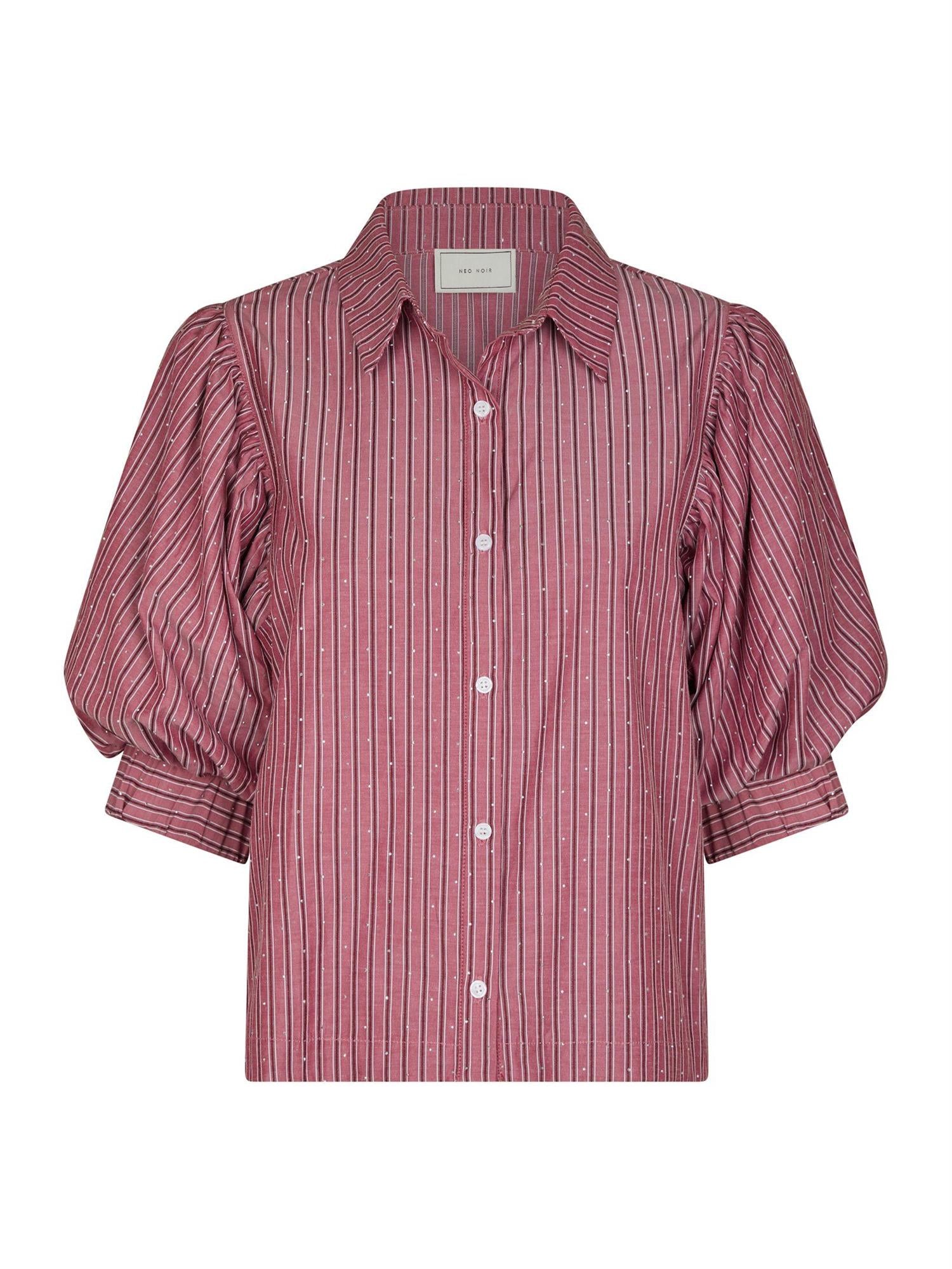 NEO NOIR Etta Soft Stripe Stone Shirt