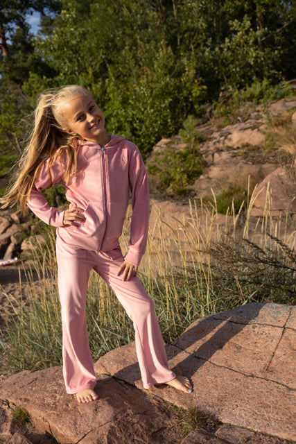 VILJE OG VE Hermine Velour Pant Korall