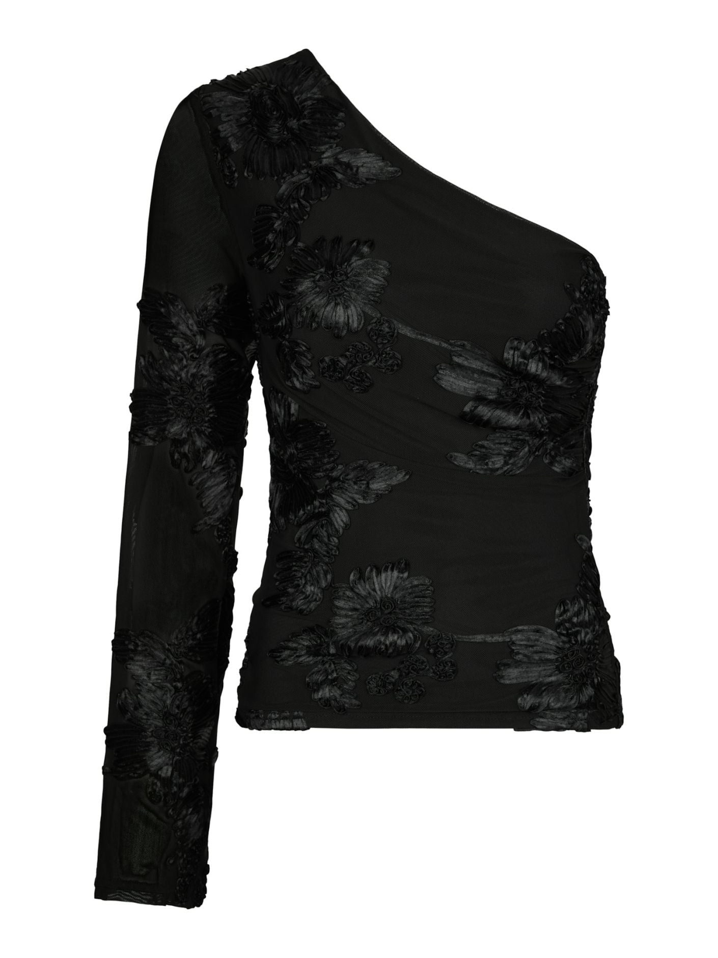 NEO NOIR Friana Big Flower Mesh Blouse