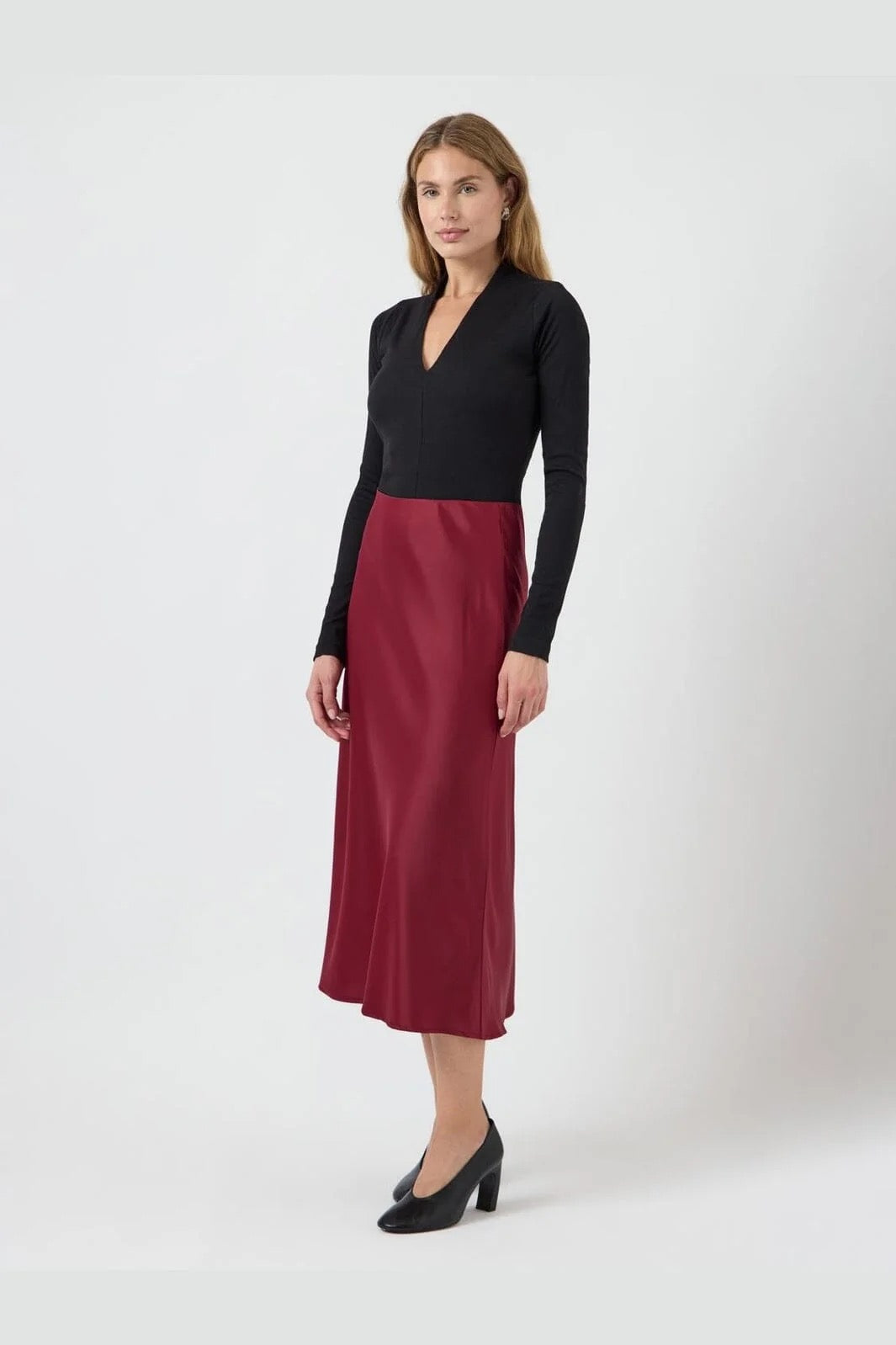 YAS Yaspella Midi Skirt Winetasting