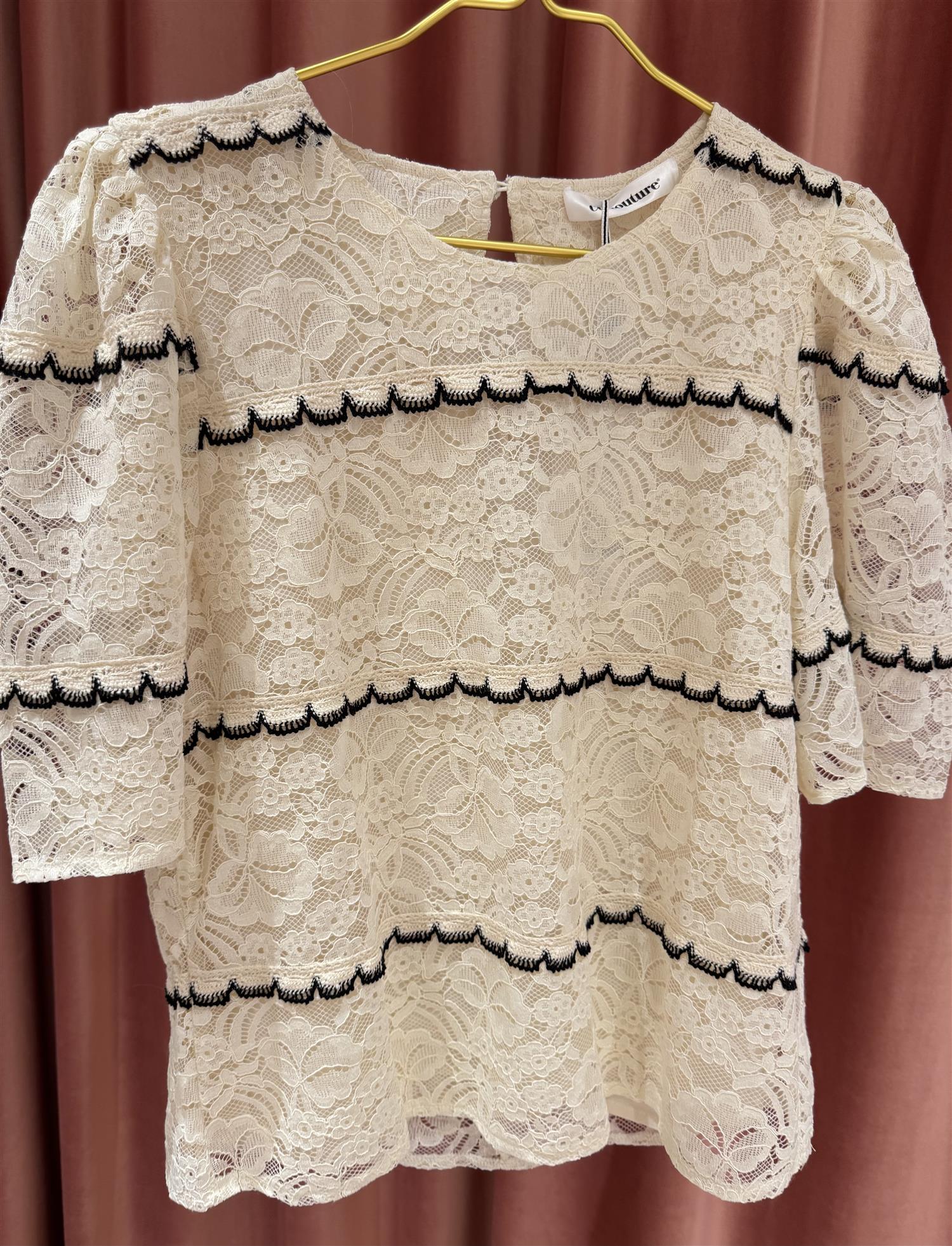 CO´ COUTURE Lora Lace Blouse Off-White