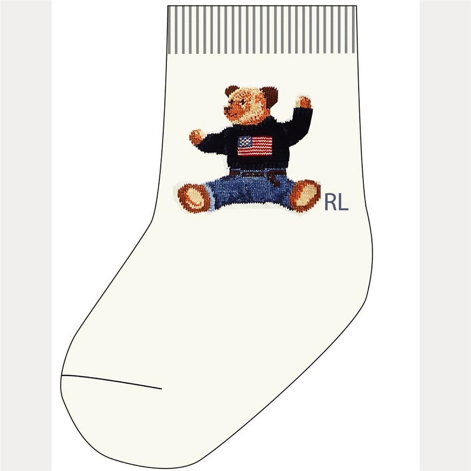 RALPH LAUREN Baby 0-24mnd. Babysokker Krem