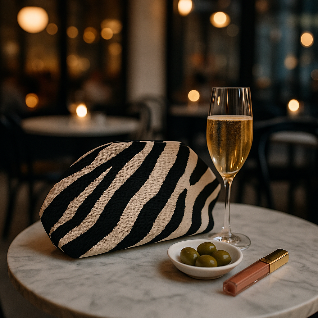 PICO Rosalia Clutch Zebra Krem/Svart