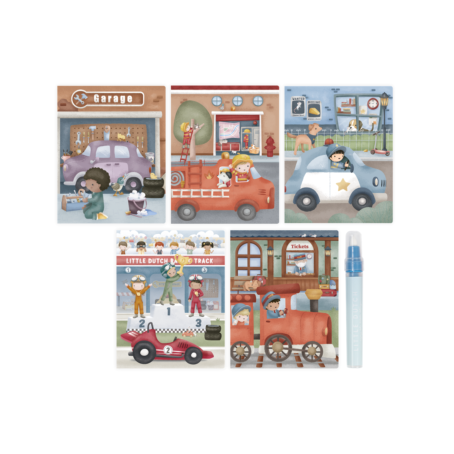 LITTLE DUTCH Magisk vannmalebok,Vehicles