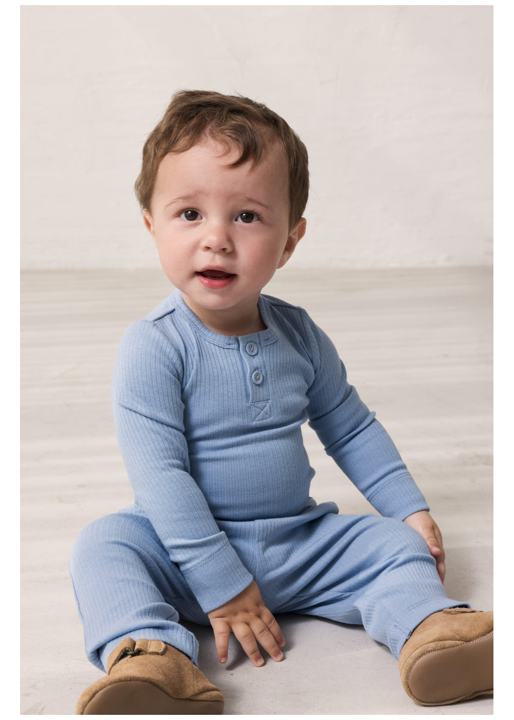 MARMAR COPENHAGEN 0-3ÅR Body LS m/knapper Blå - Farmor Ingvarda