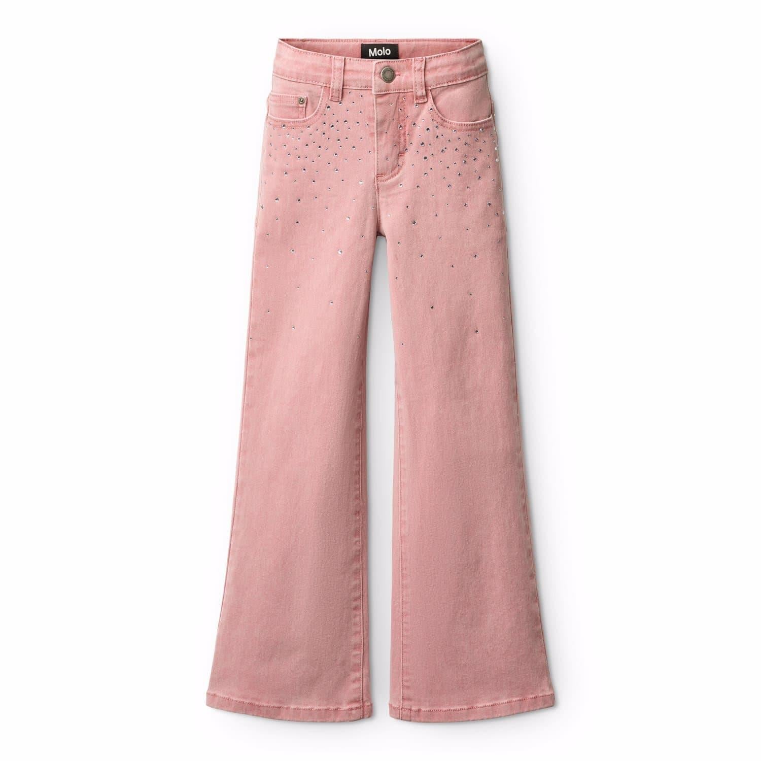 MOLO 4-12ÅR Asta jeans,Rhinestone Rosa - Farmor Ingvarda