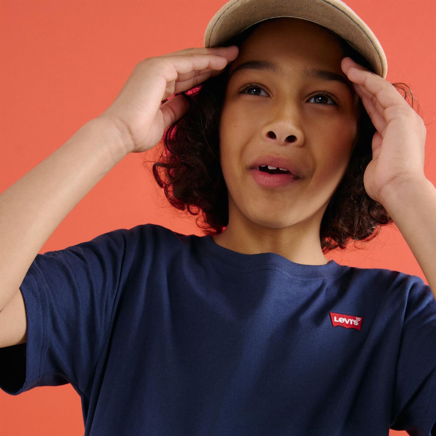 LEVIS T-skjorte m/liten logo Mørkeblå