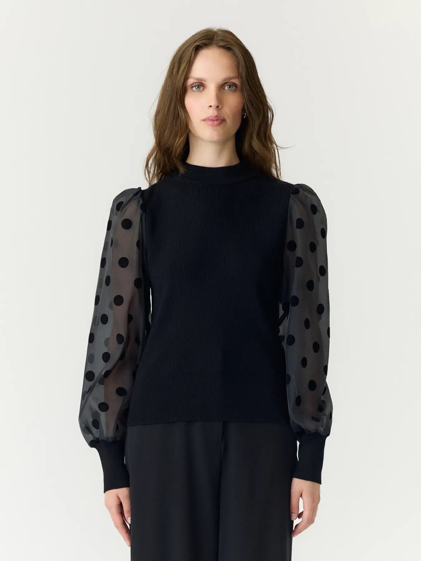 YAS YasDotme LS Knit Pullover