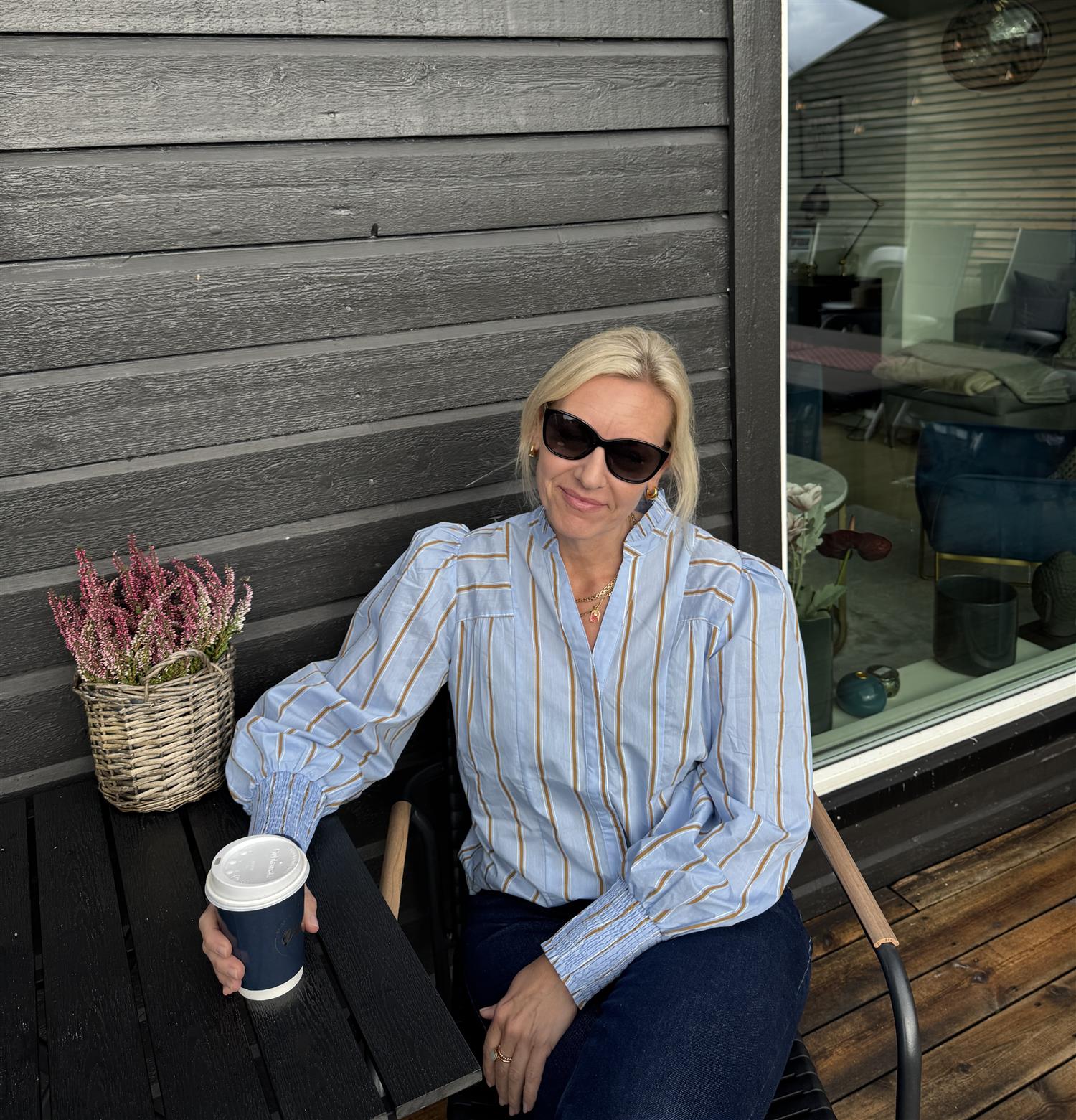 CO´ COUTURE Amora Stripe V-Shirt