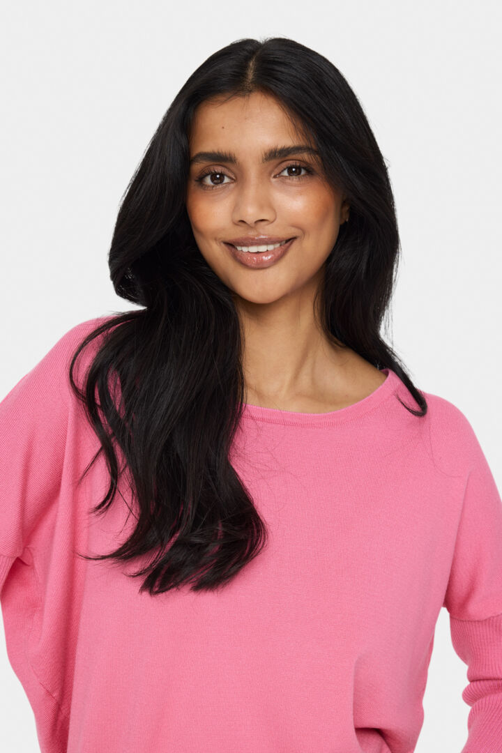 SAINT TROPEZ Mila roundneck pullover Rosa