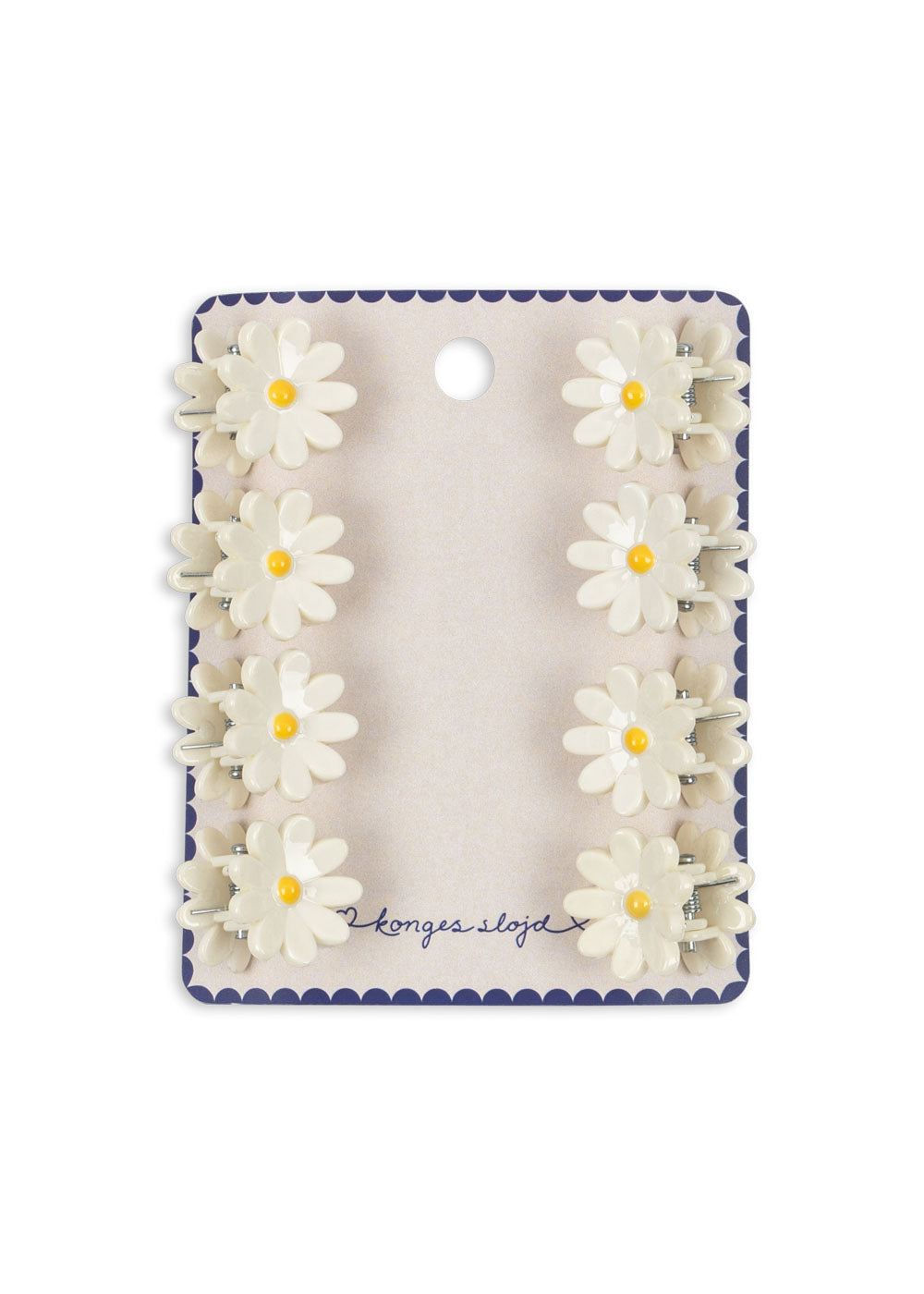 KONGES SLØJD 8pk. Daisy Mini Hair Claw Krem - Farmor Ingvarda