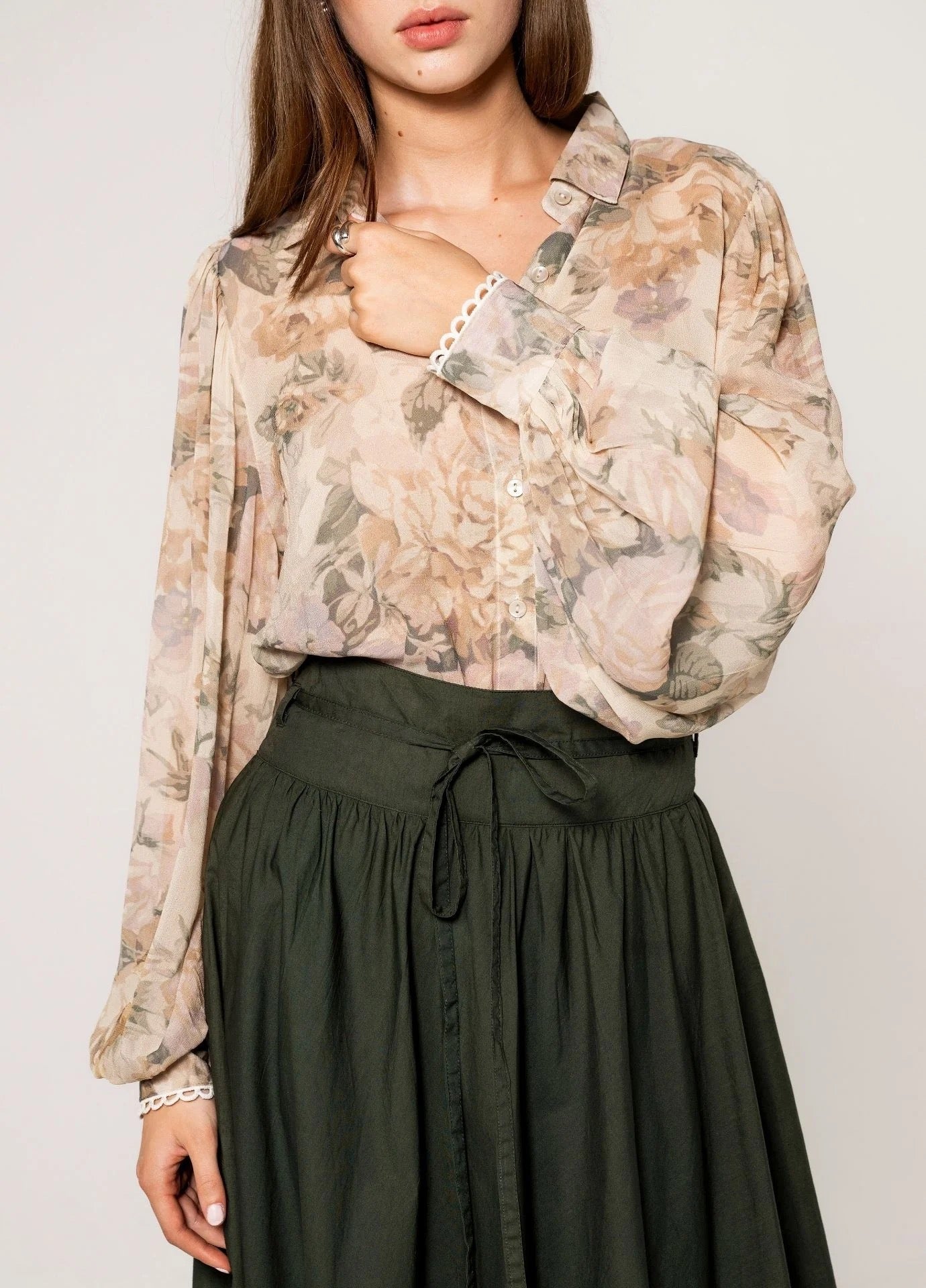 MISSMAYA Astrid Skirt Moss Green