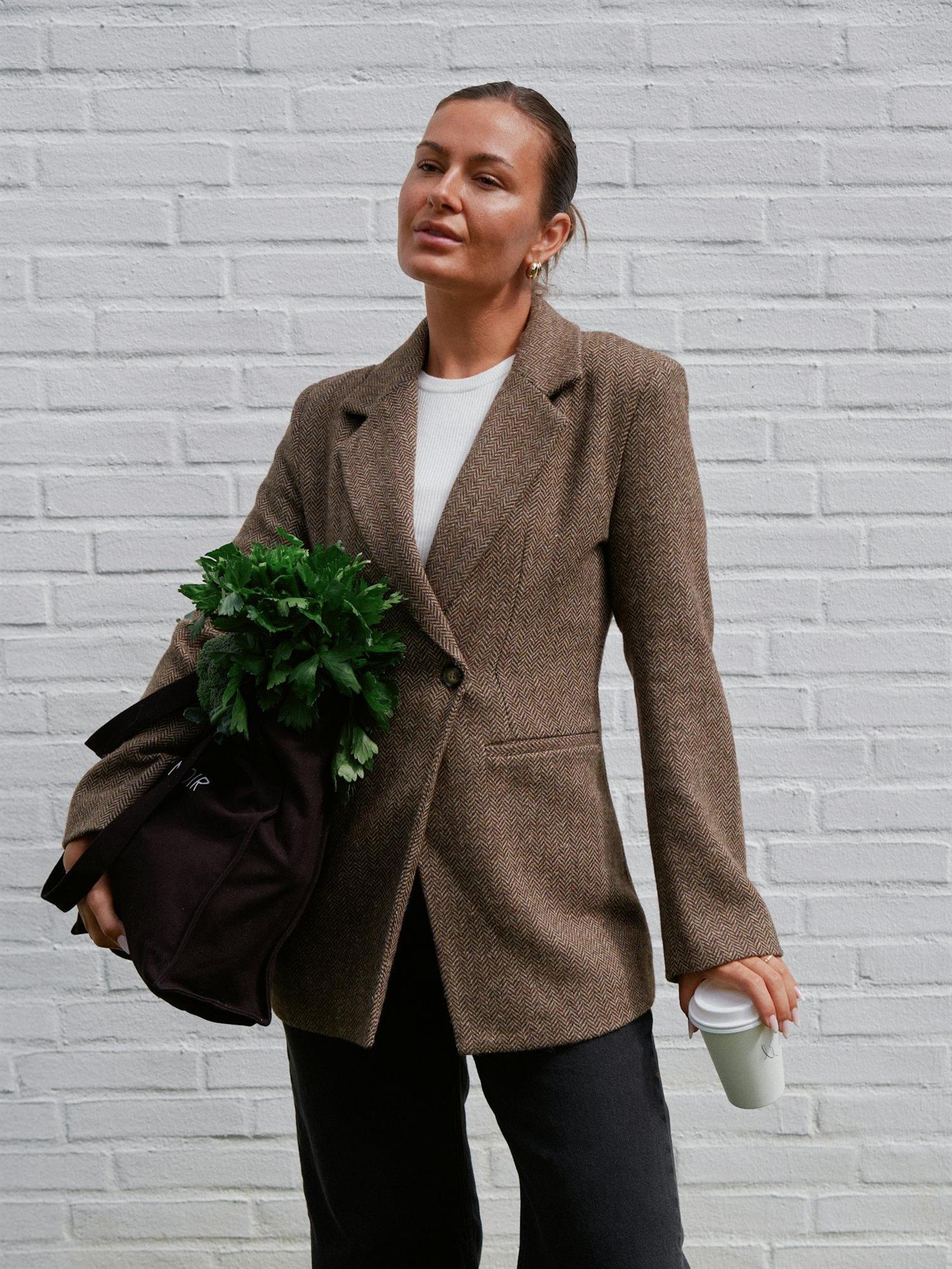 NEO NOIR Bowie Herringbone Blazer