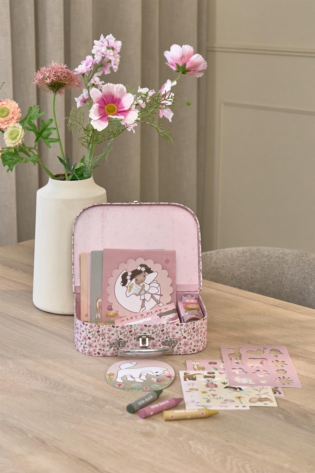 LITTLE DUTCH Kreativ Koffert,Fairy Garden Rosa