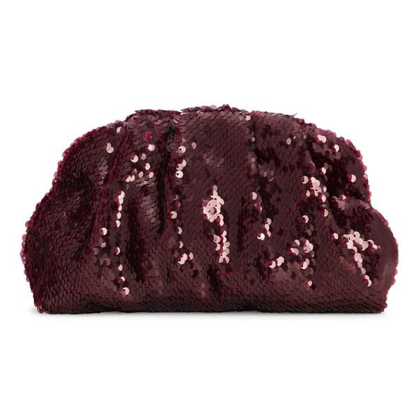 SUI AVA Sequin Clutch Burgundy