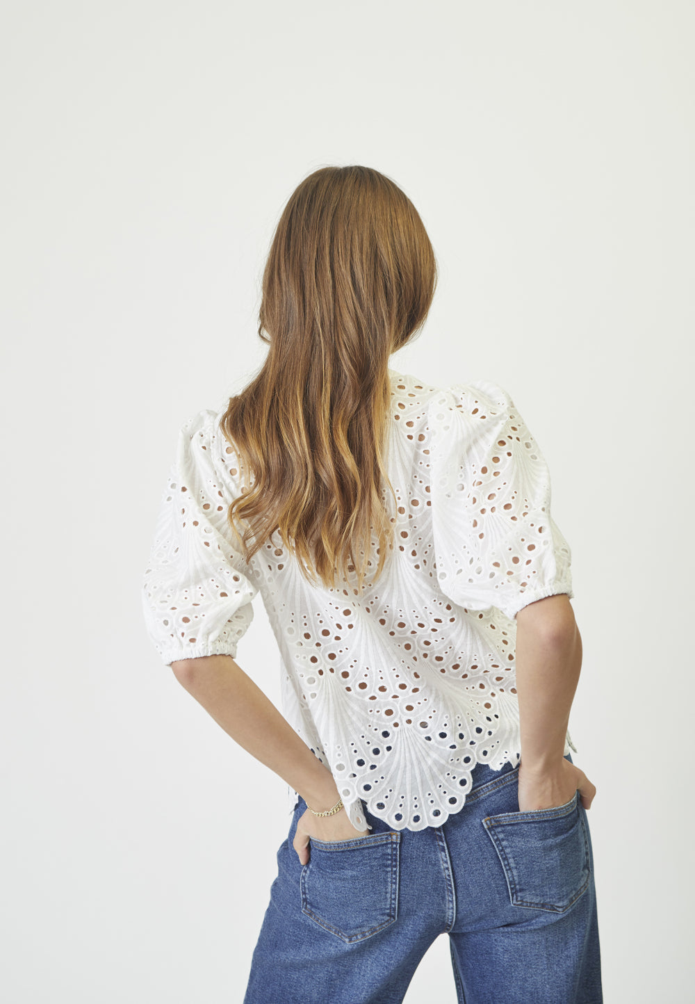 CO´ COUTURE Naya Anglaise Shirt White