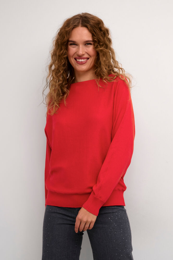 CULTURE Annemarie Batwing Jumper Rød