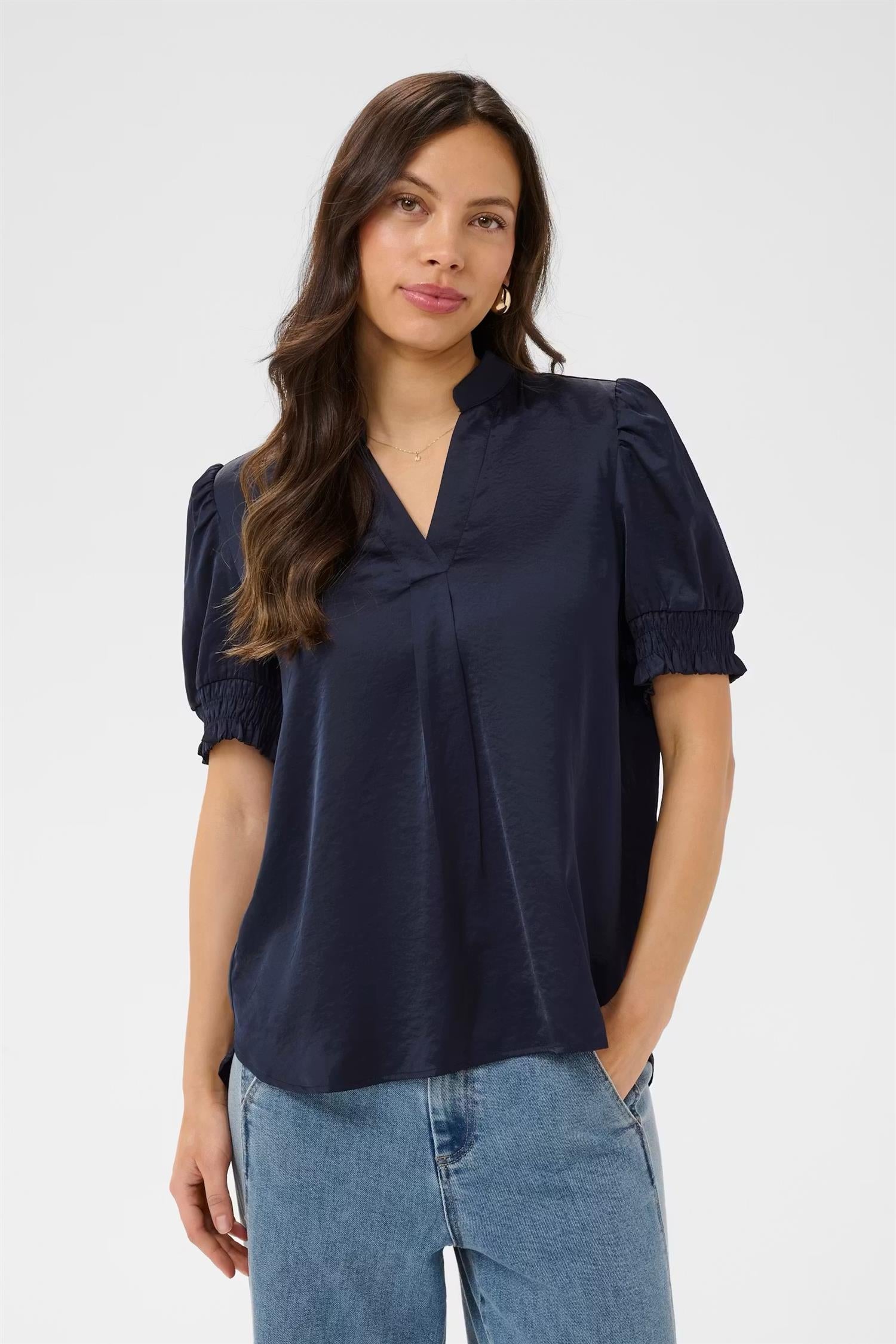 SAINT TROPEZ Panan Blouse Blue