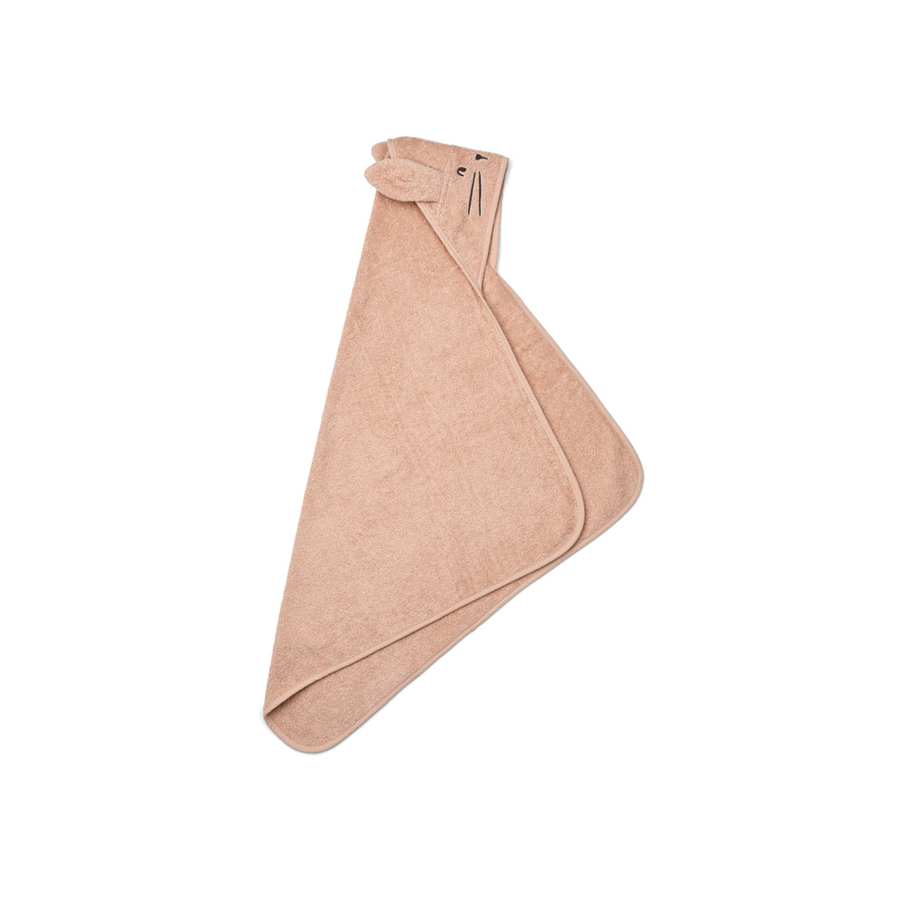 LIEWOOD Albert hooded towel,Rabbit Pudder-Rosa