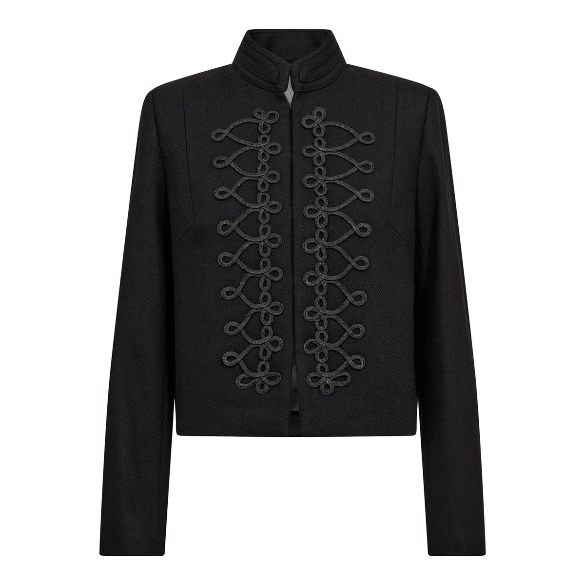 CO´ COUTURE Rexia jakke for dame, yttertøy i elegant design, vist med lukking og detaljer på bilde.
