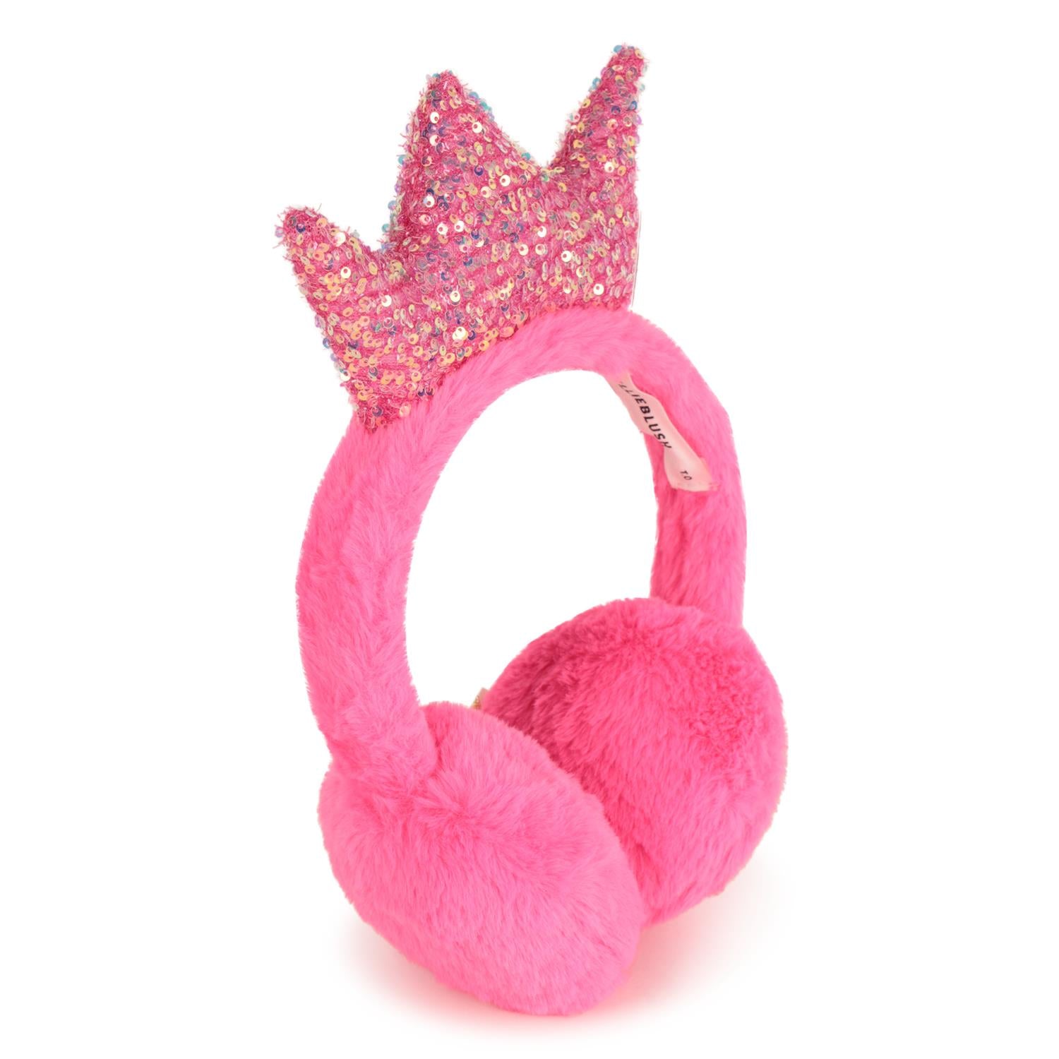 BILLIEBLUSH Ørevarmer,Krone Rosa