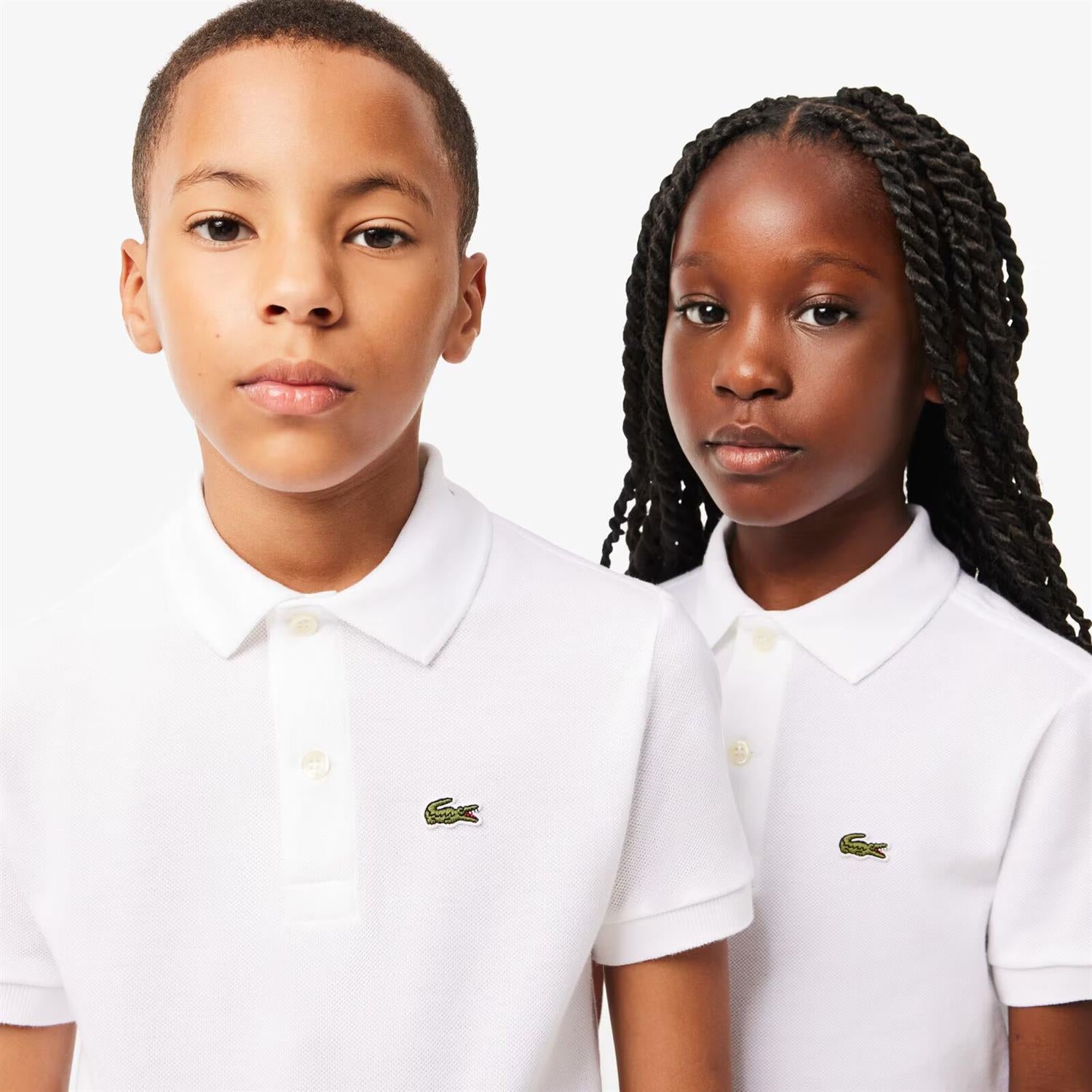 LACOSTE T-skjorte Pique Hvit
