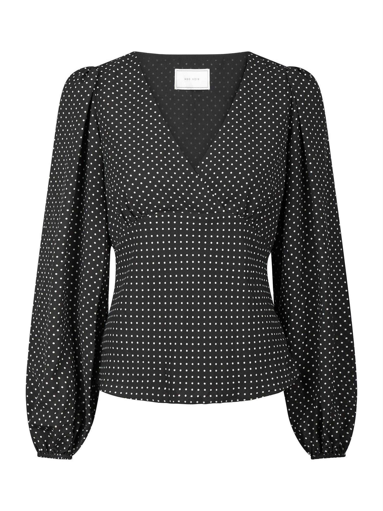 NEO NOIR Jane Dot Blouse Sort