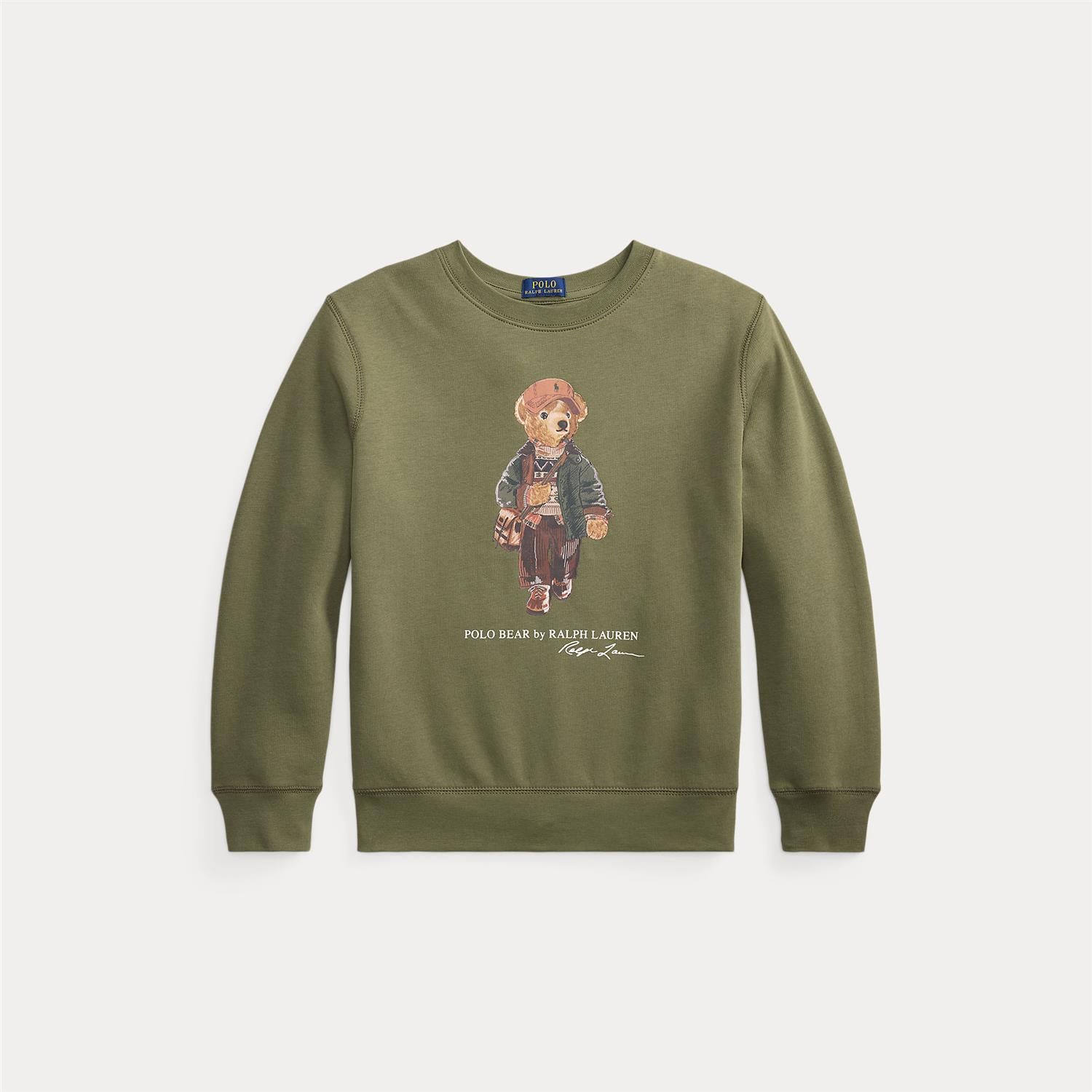 RALPH LAUREN 8-16År Polo Bear Sweatshirt Oliven