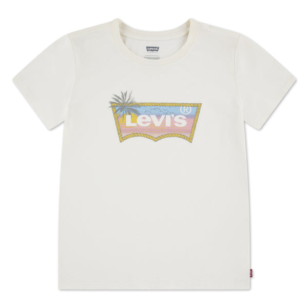 LEVIS 4-14ÅR T-skjorte m/stor logo Kremfarget - Farmor Ingvarda