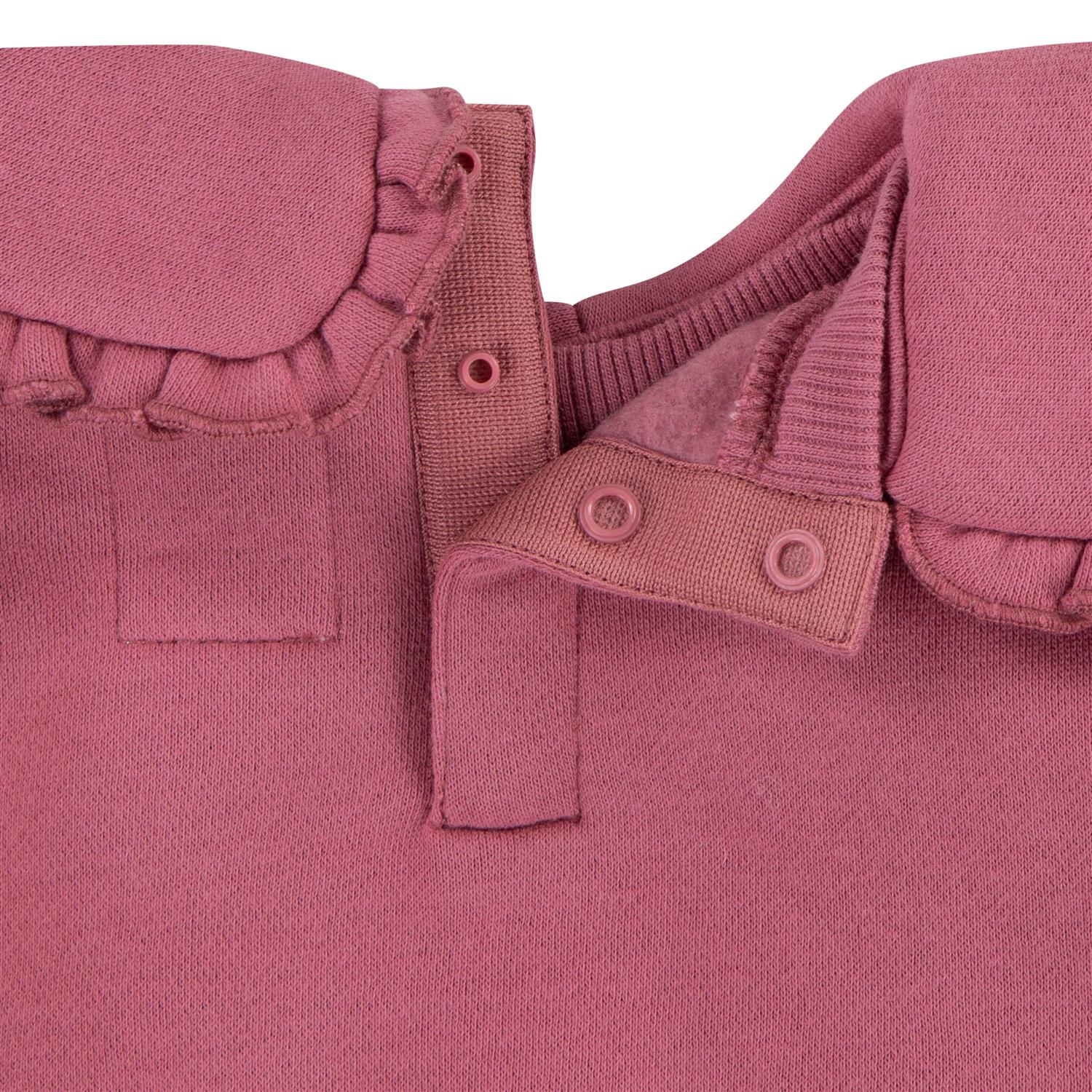 LEVIS 0-3ÅR Ruffle collared crew Mørk Rosa