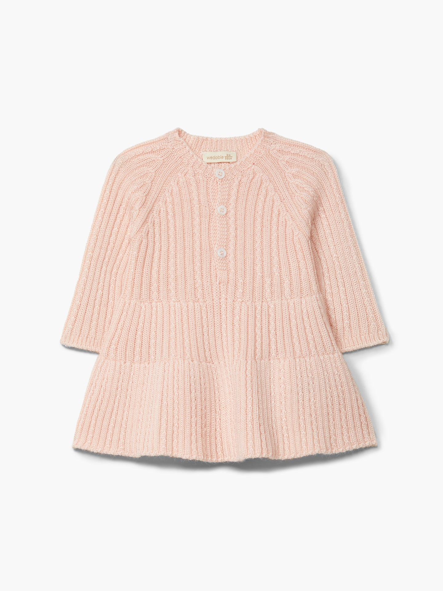 WEDOBLE Strikket kjole Fletter,Ull Lys Rosa