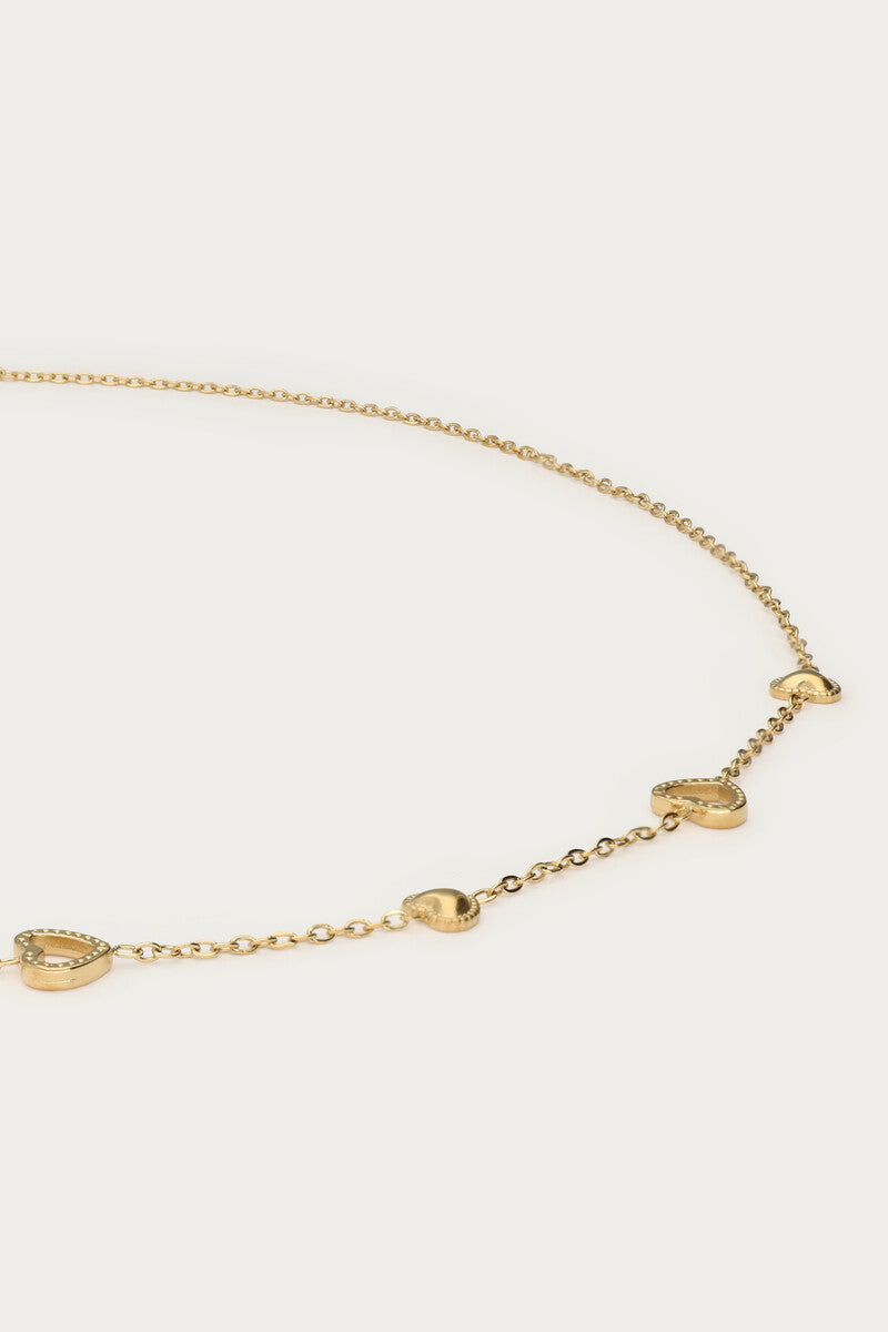 MY JEWELLERY Botanical necklace with open hearts - Farmor Ingvarda