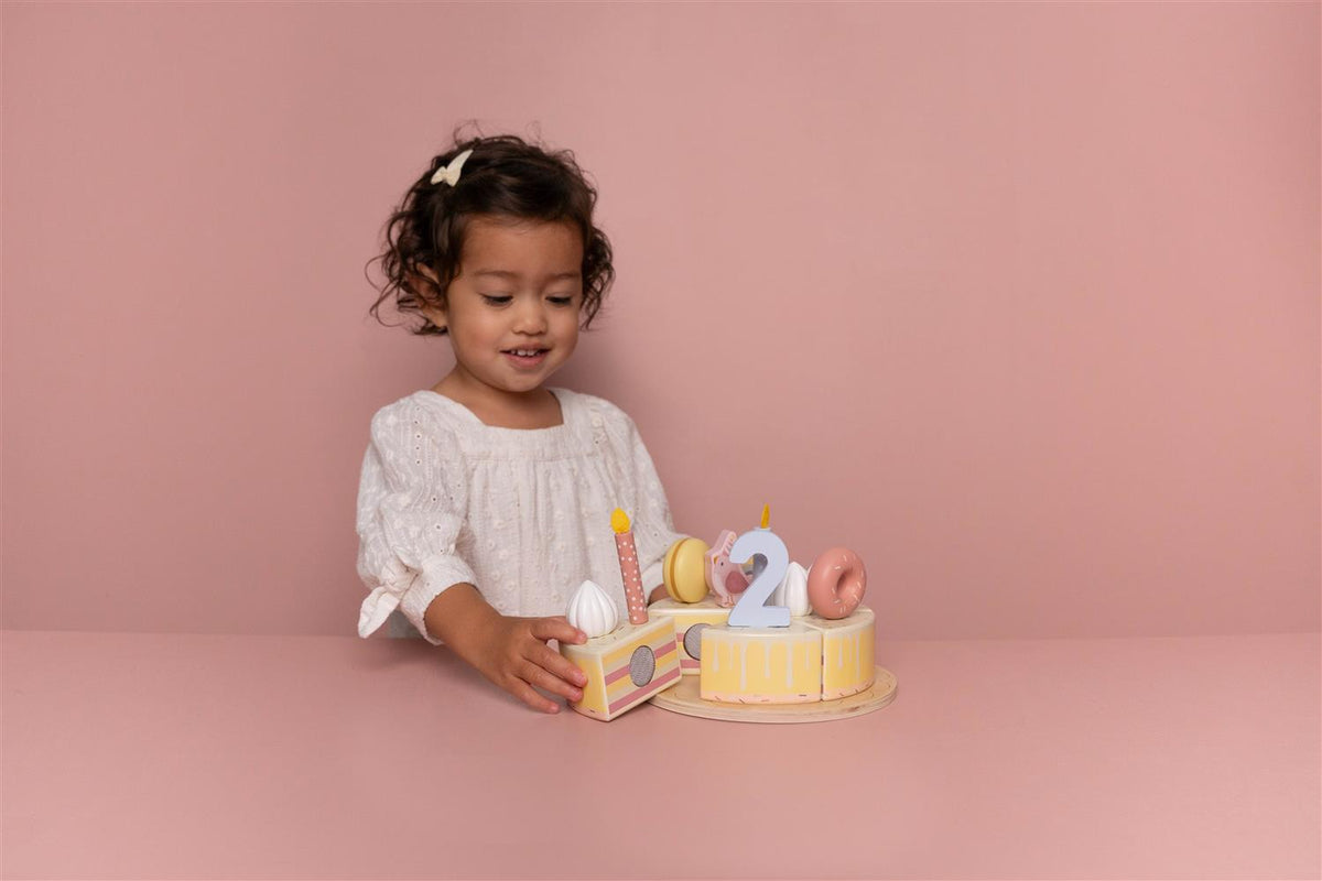 LITTLE DUTCH Bursdagskake,rosa