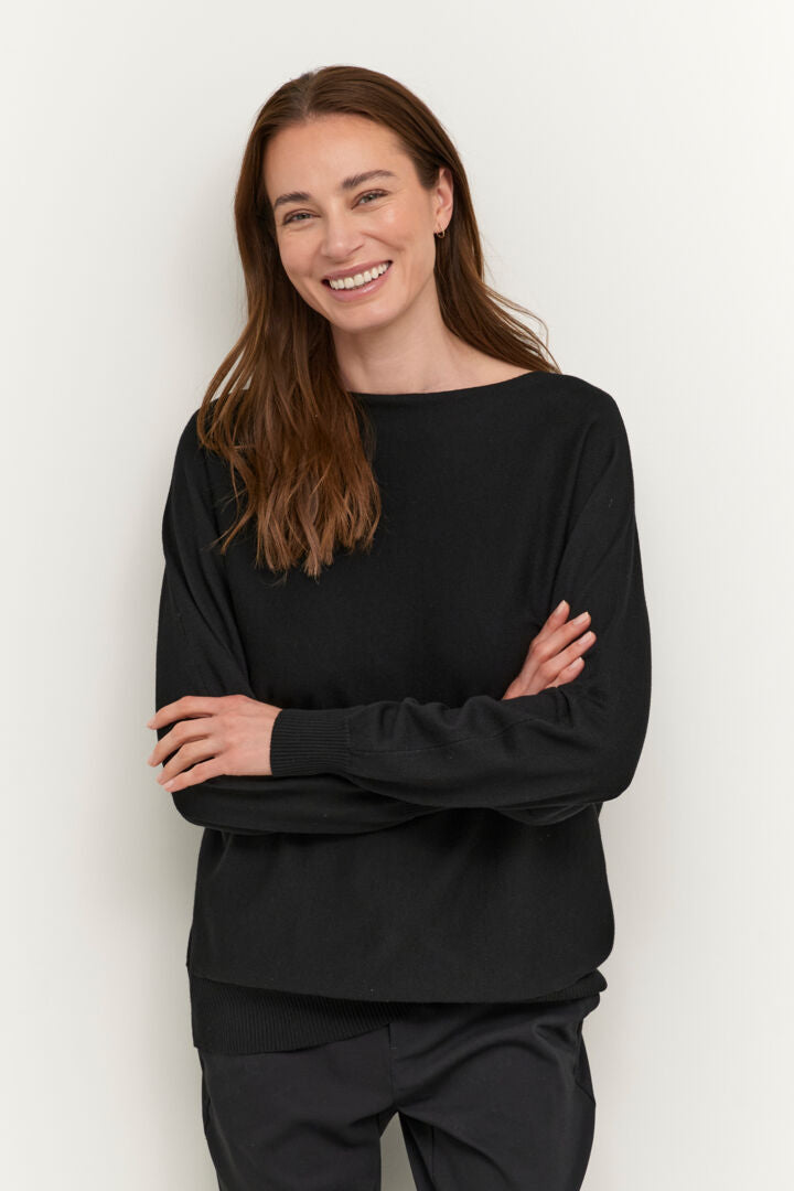 CULTURE Annemarie batwing jumper Sort
