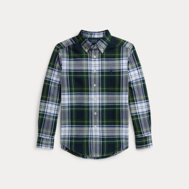 RALPH LAUREN 8-16År Rutet oxfordskjorte i bomull Ruter