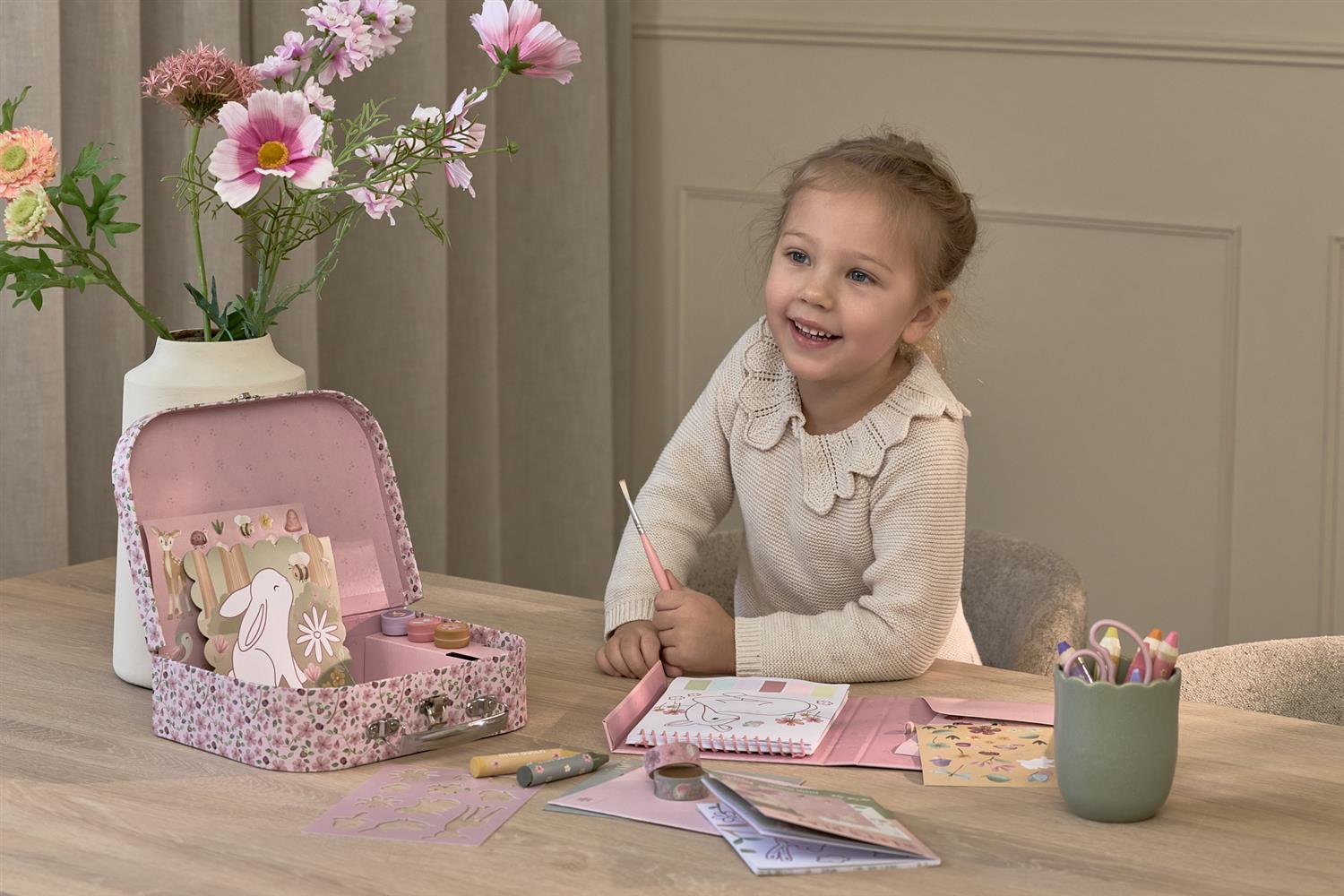 LITTLE DUTCH Kreativ Koffert,Fairy Garden Rosa